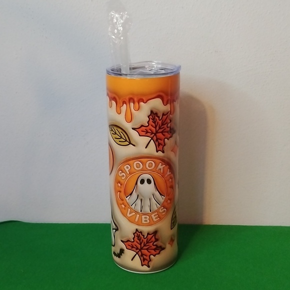 20 Oz. Stainless Steel "Spooky Vibes" Insulated Halloween Tumbler - Picture 1 of 5